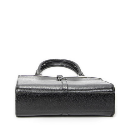Gucci Square Jackie Tote Bag Black Grain Calfskin Leather — view 6