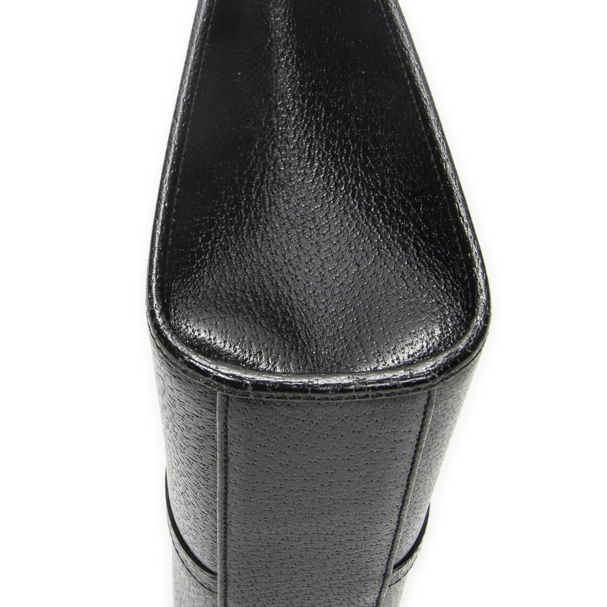 Gucci Square Jackie Tote Bag Black Grain Calfskin Leather — view 7