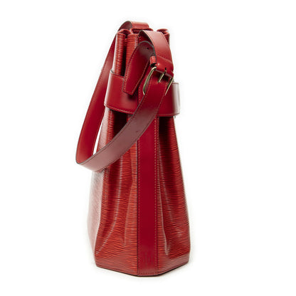 Louis Vuitton Sac Depaul Red Epi Shoulder Bag — view 4