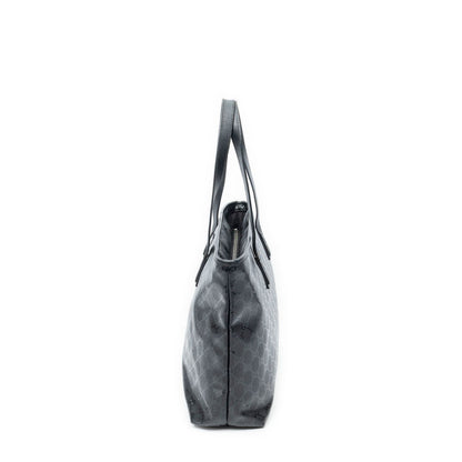 Gucci Zip Shopping Tote Bag Black Guccissima Imprint Canvas — view 3