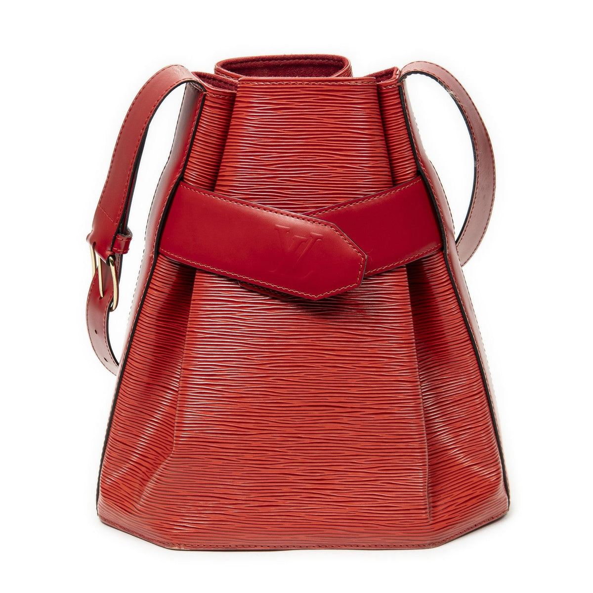 Louis Vuitton Sac Depaul Red Epi Shoulder Bag