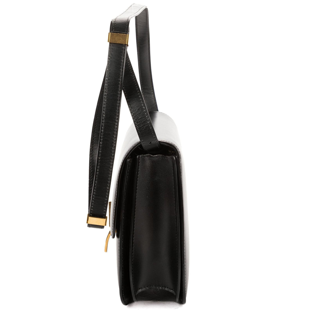 Celine Medium Classic Box Black Smooth Calfskin — view 3