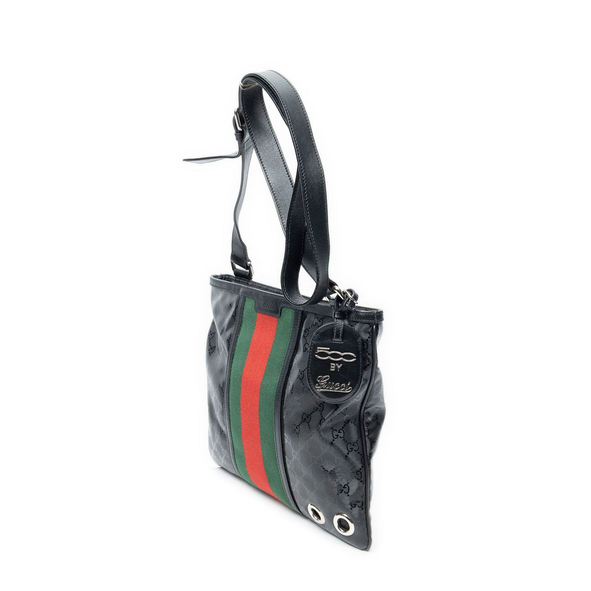 Gucci Web Media Messenger Black Guccissima Imprint Canvas — view 2