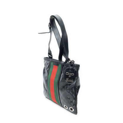 Gucci Web Media Messenger Black Guccissima Imprint Canvas — view 2
