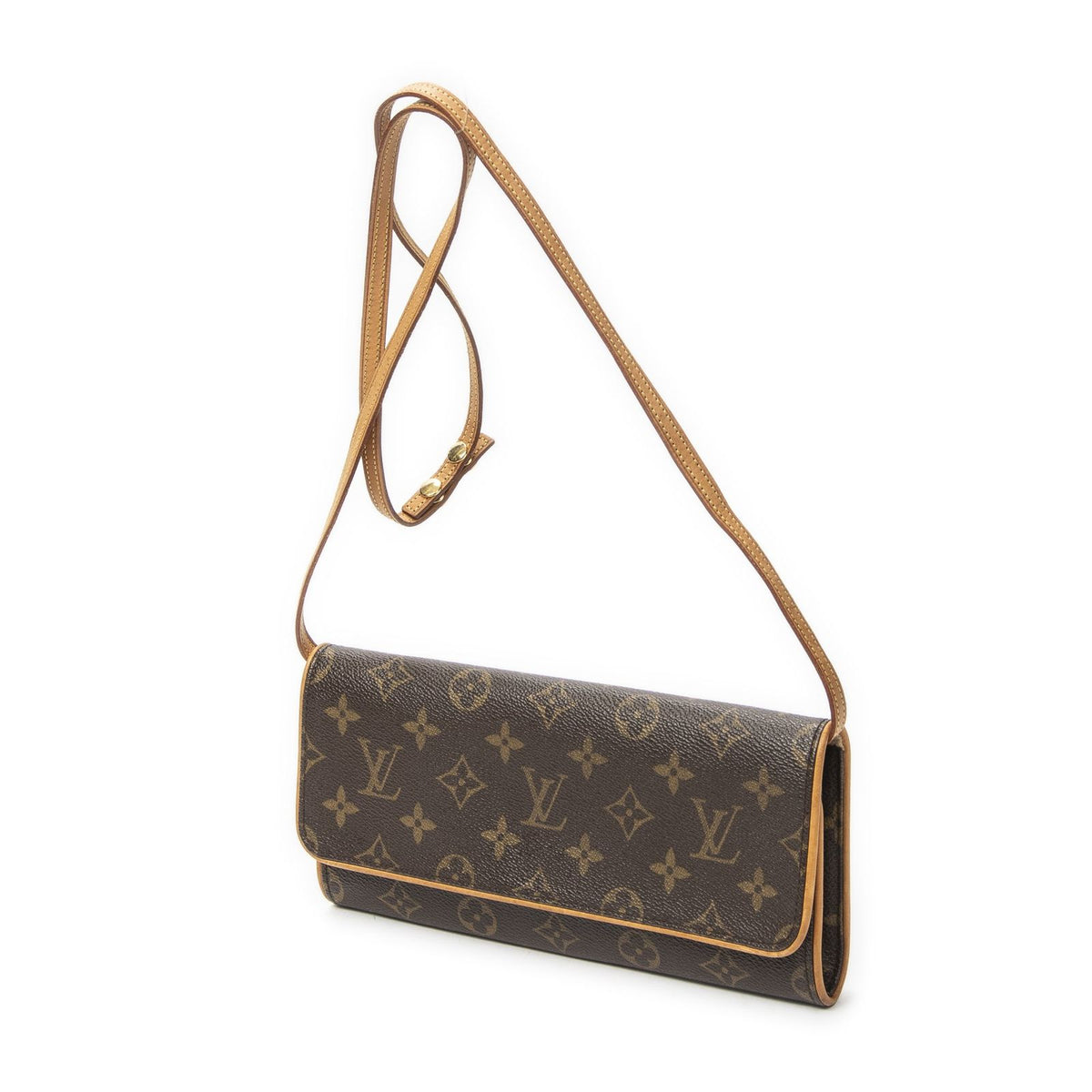 Louis Vuitton Twin Brown Monogram Canvas Shoulder Bag — view 2