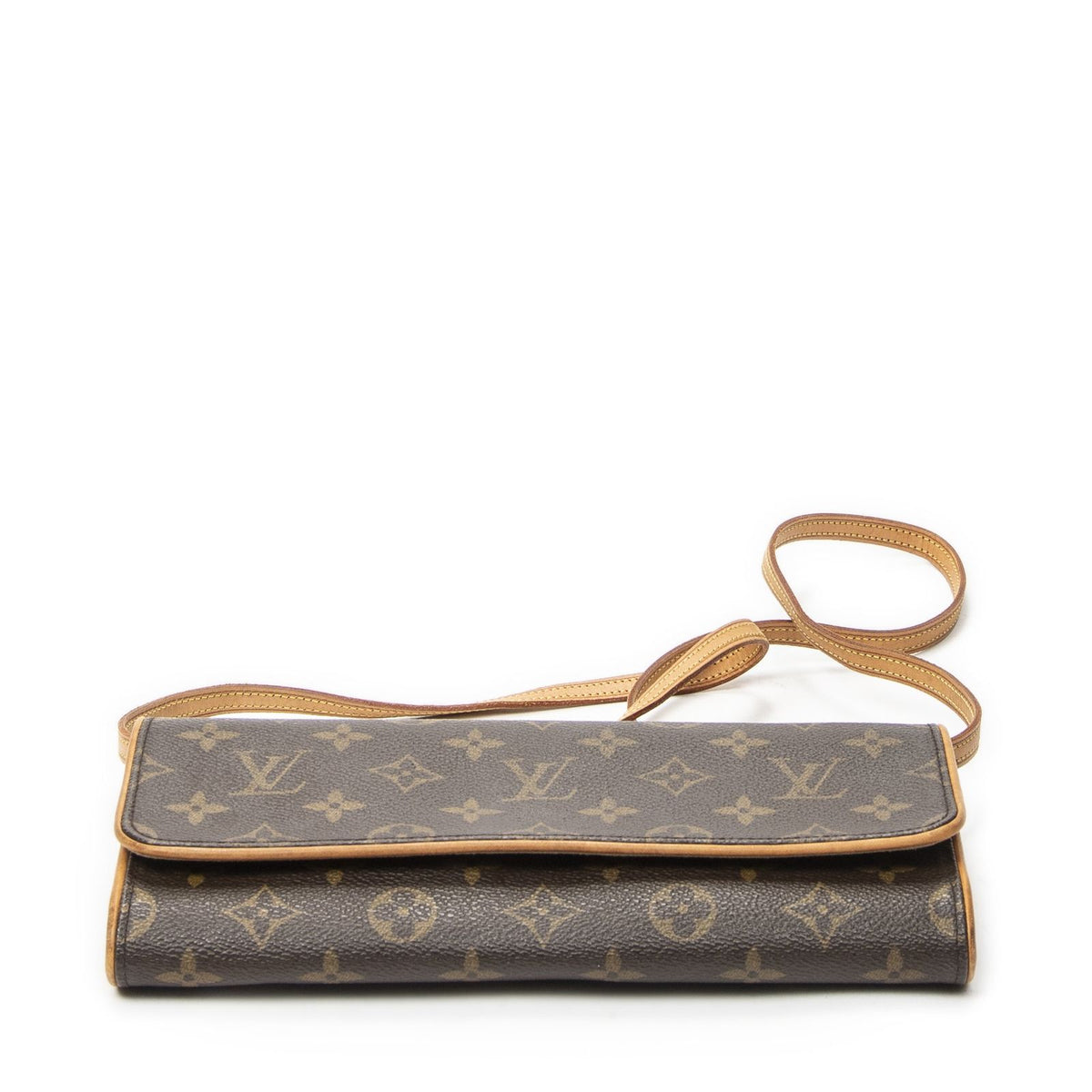 Louis Vuitton Twin Brown Monogram Canvas Shoulder Bag — view 6