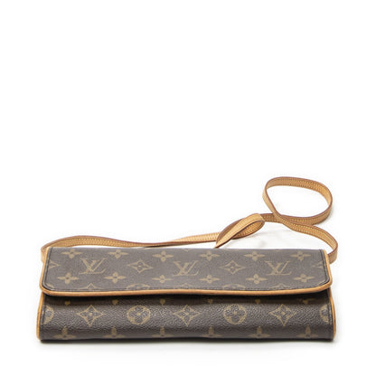 Louis Vuitton Twin Brown Monogram Canvas Shoulder Bag — view 6