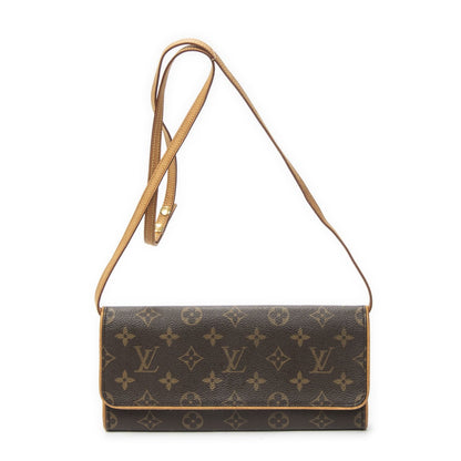 Louis Vuitton Twin Brown Monogram Canvas Shoulder Bag