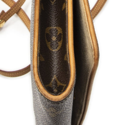 Louis Vuitton Twin Brown Monogram Canvas Shoulder Bag — view 7