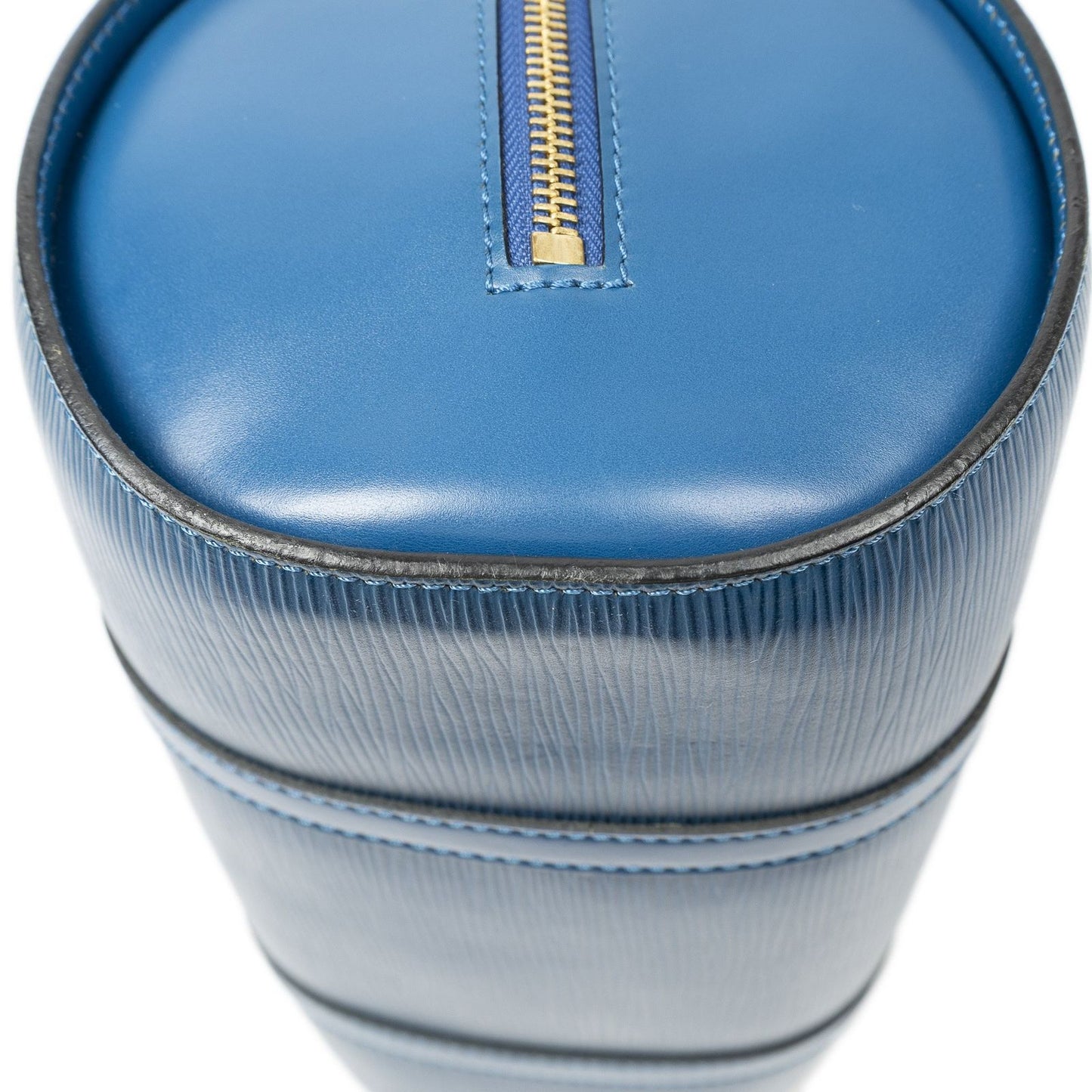 Louis Vuitton Soufflo Blue Epi Handbag — view 7