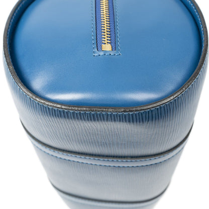 Louis Vuitton Soufflo Blue Epi Handbag — view 7