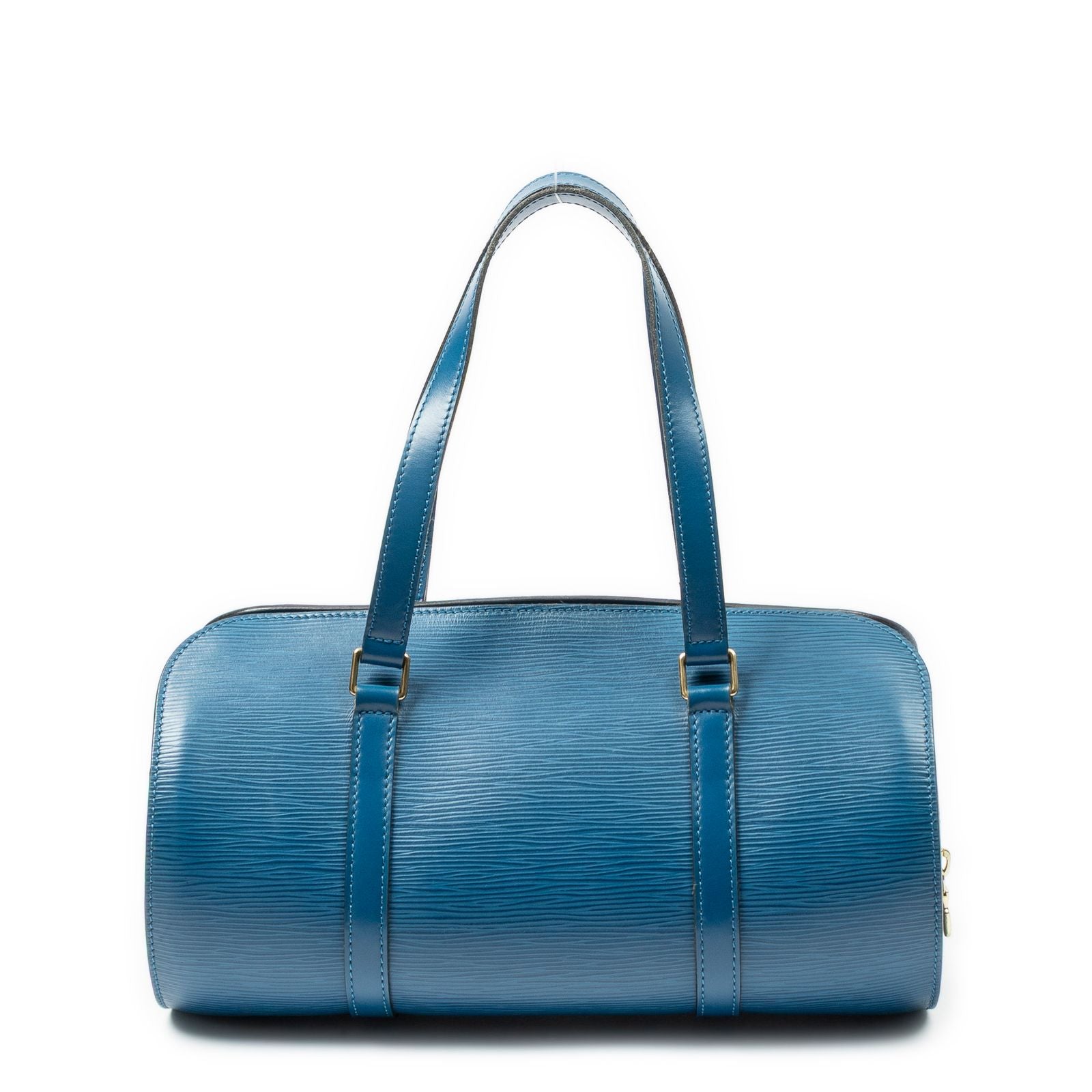 Louis Vuitton Soufflo Blue Epi Handbag — view 5