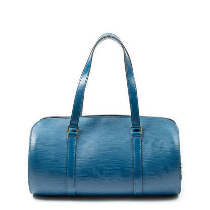 Louis Vuitton Soufflo Blue Epi Handbag — view 5