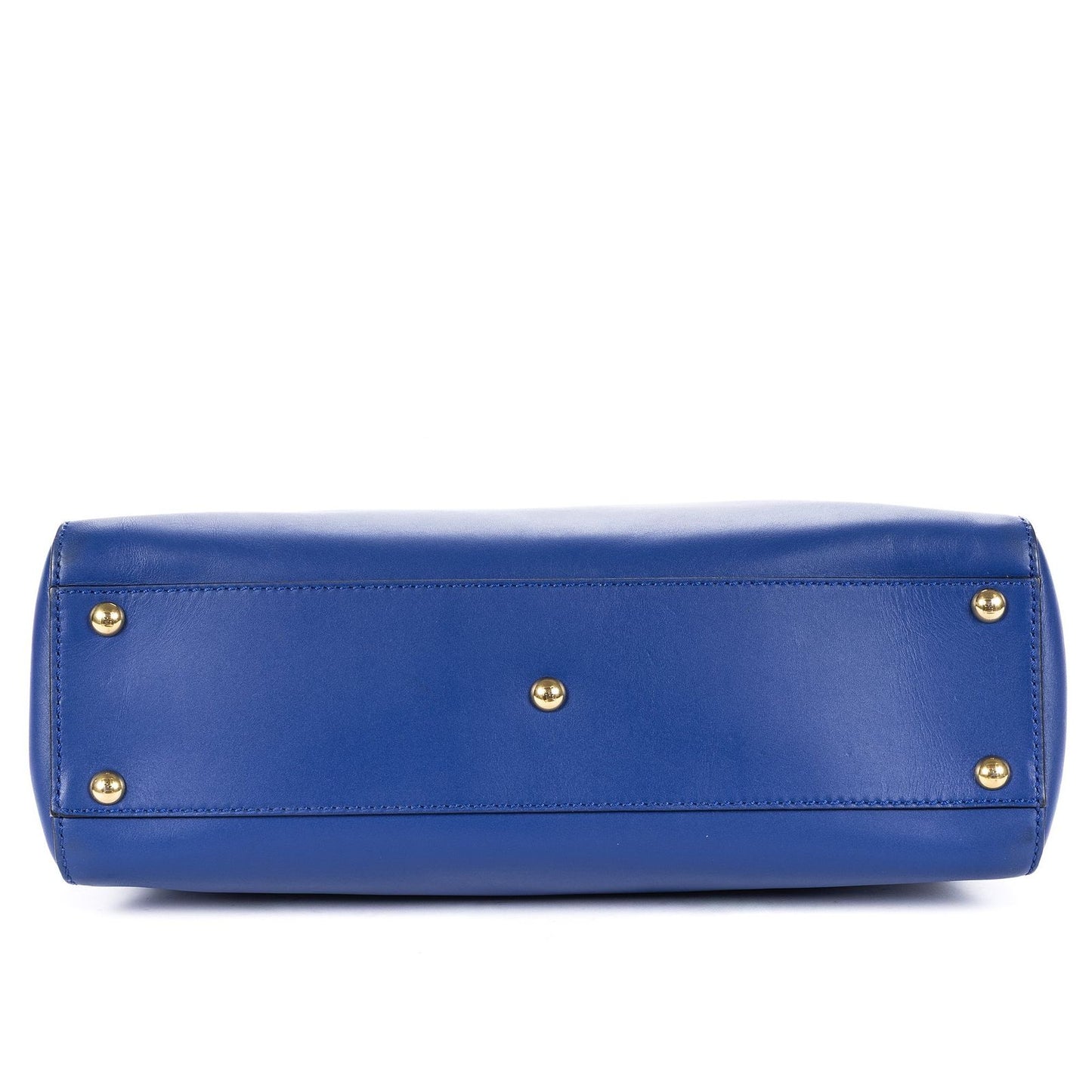 Fendi Peekaboo Blue Calfskin Leather Handbag — view 6