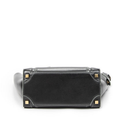 Celine Micro Luggage Black Smooth Calfskin Handbag — view 6
