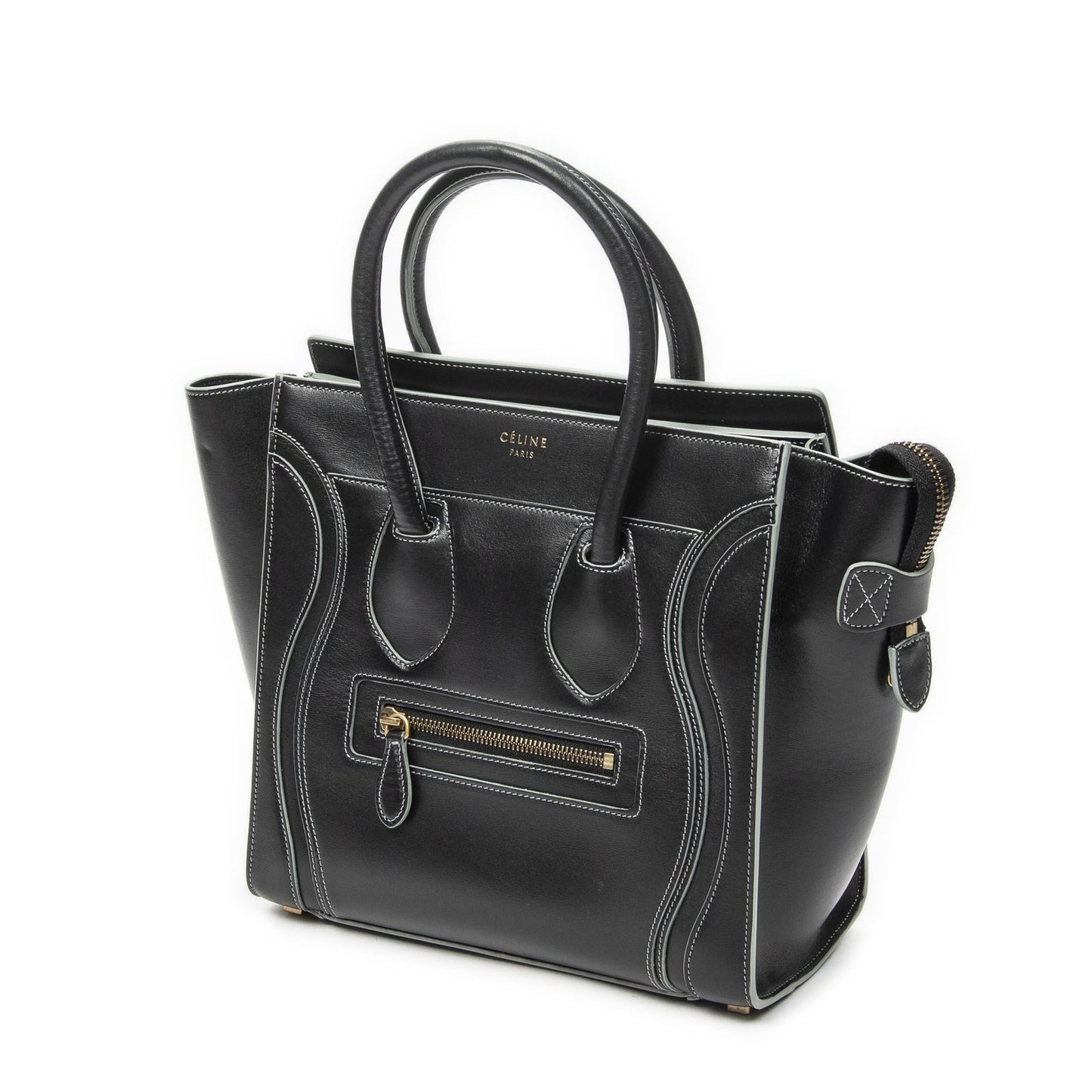 Celine Micro Luggage Black Smooth Calfskin Handbag — view 2