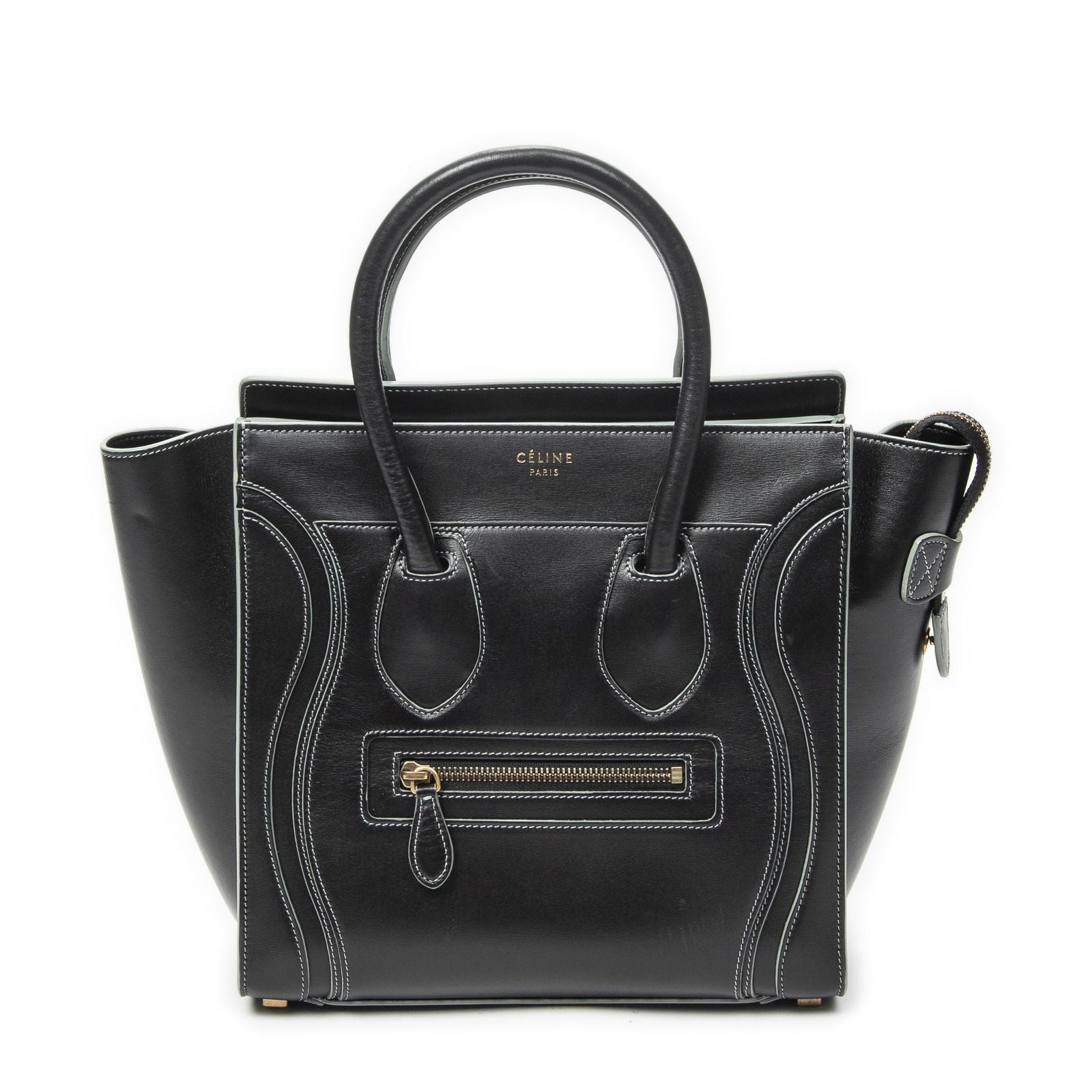 Celine Micro Luggage Black Smooth Calfskin Handbag