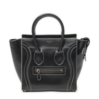 Celine Micro Luggage Black Smooth Calfskin Handbag