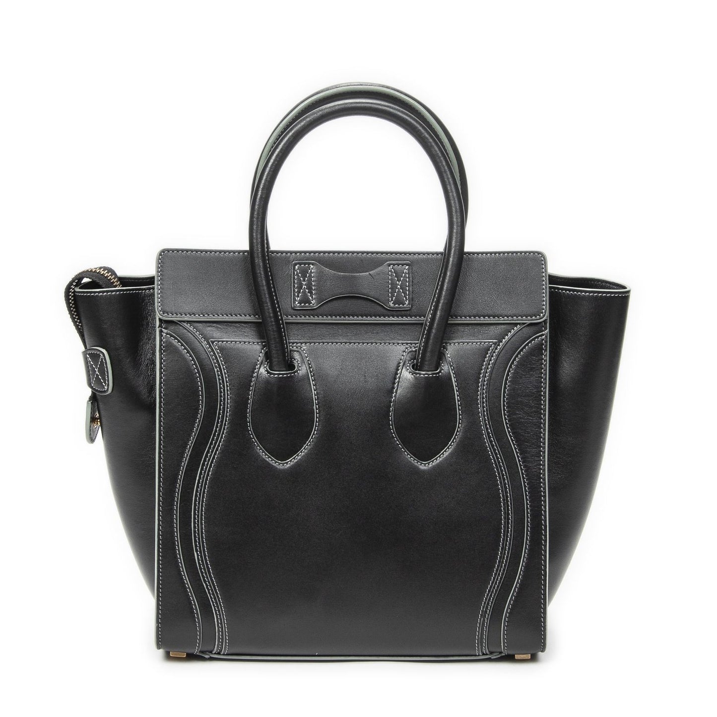 Celine Micro Luggage Black Smooth Calfskin Handbag — view 5