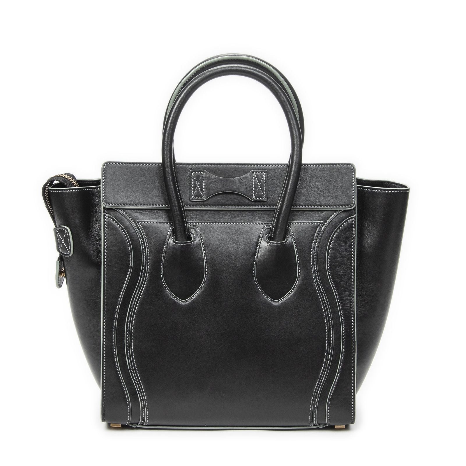 Celine Micro Luggage Black Smooth Calfskin Handbag — view 5