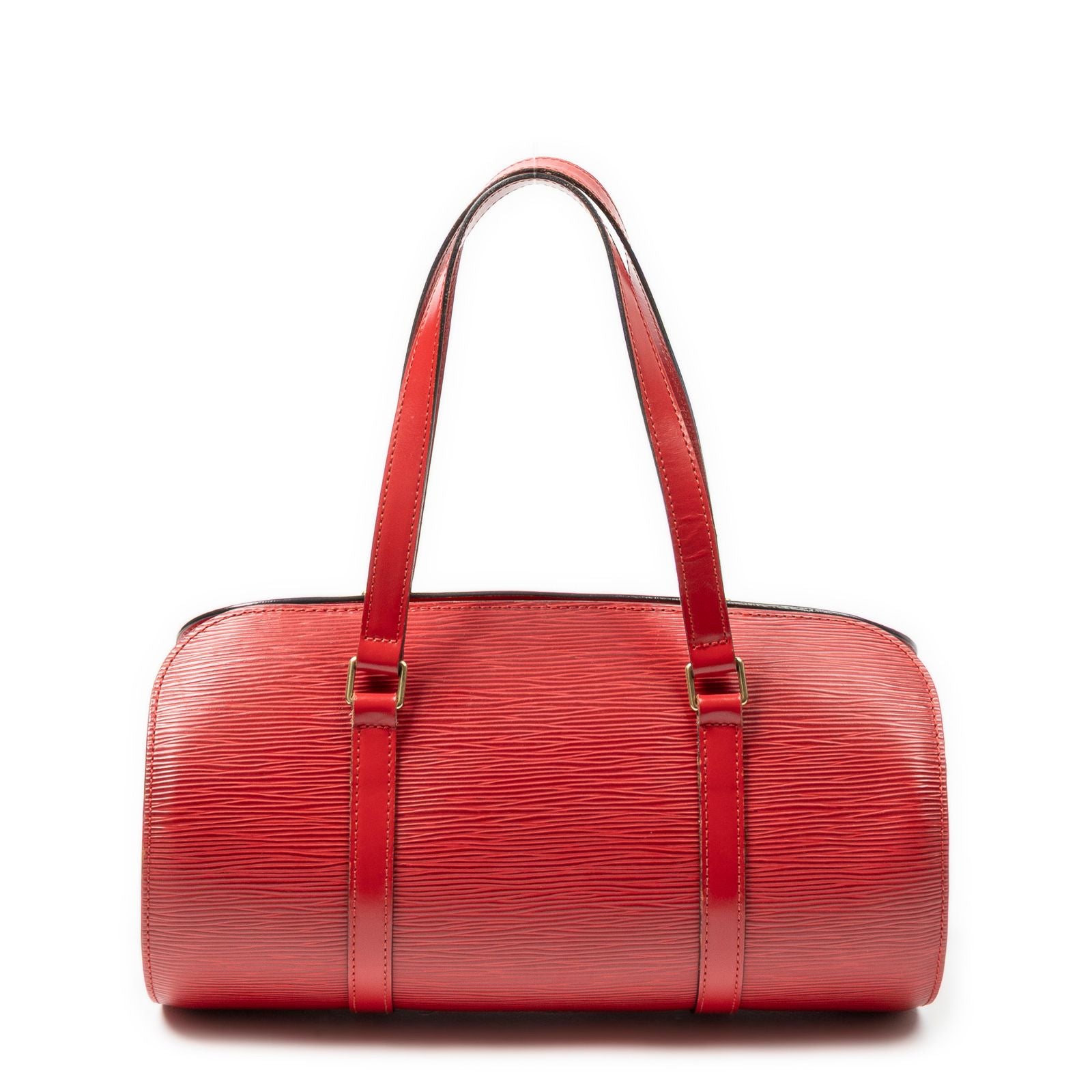 Louis Vuitton Soufflo Red Epi Handbag — view 5
