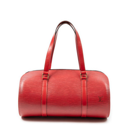 Louis Vuitton Soufflo Red Epi Handbag
