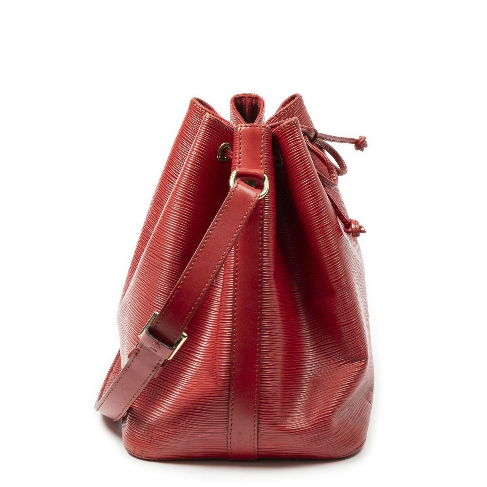 Louis Vuitton Noe Red Epi Bucket Bag — view 4