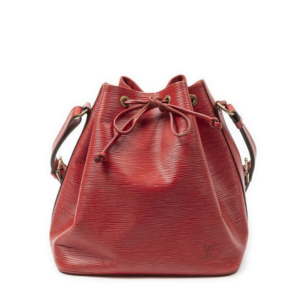 Louis Vuitton Noe Red Epi Bucket Bag