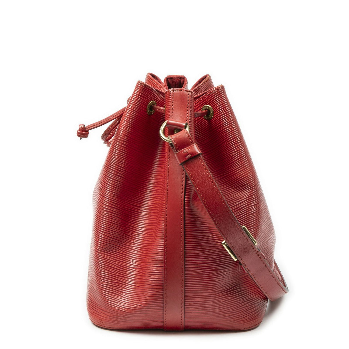 Louis Vuitton Noe Red Epi Bucket Bag — view 3