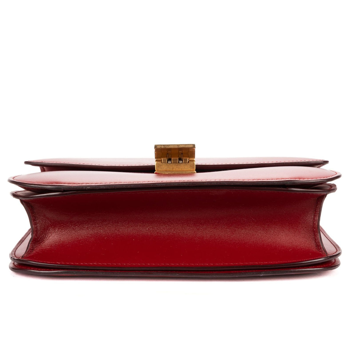 Celine Medium Classic Box Red Smooth Calfskin — view 6