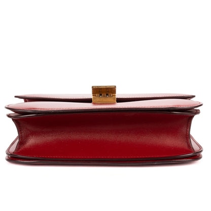 Celine Medium Classic Box Red Smooth Calfskin — view 6