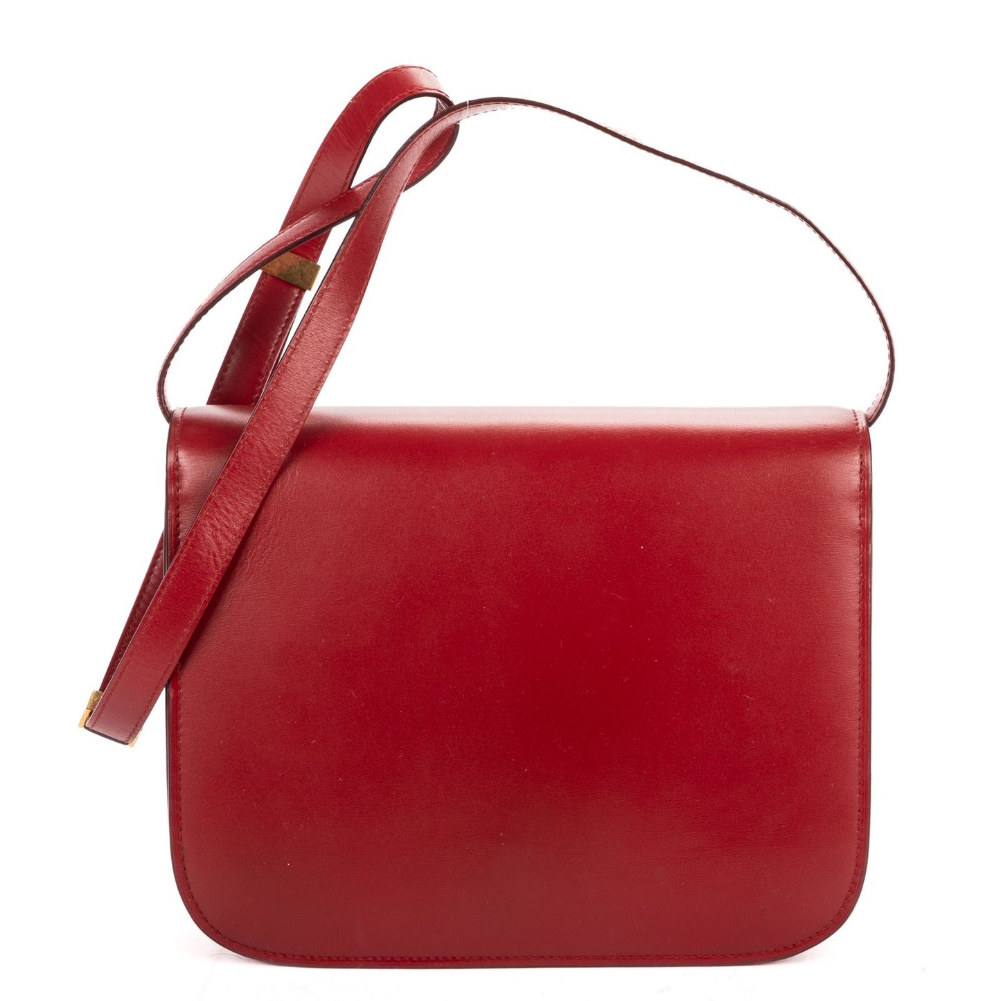 Celine Medium Classic Box Red Smooth Calfskin — view 5