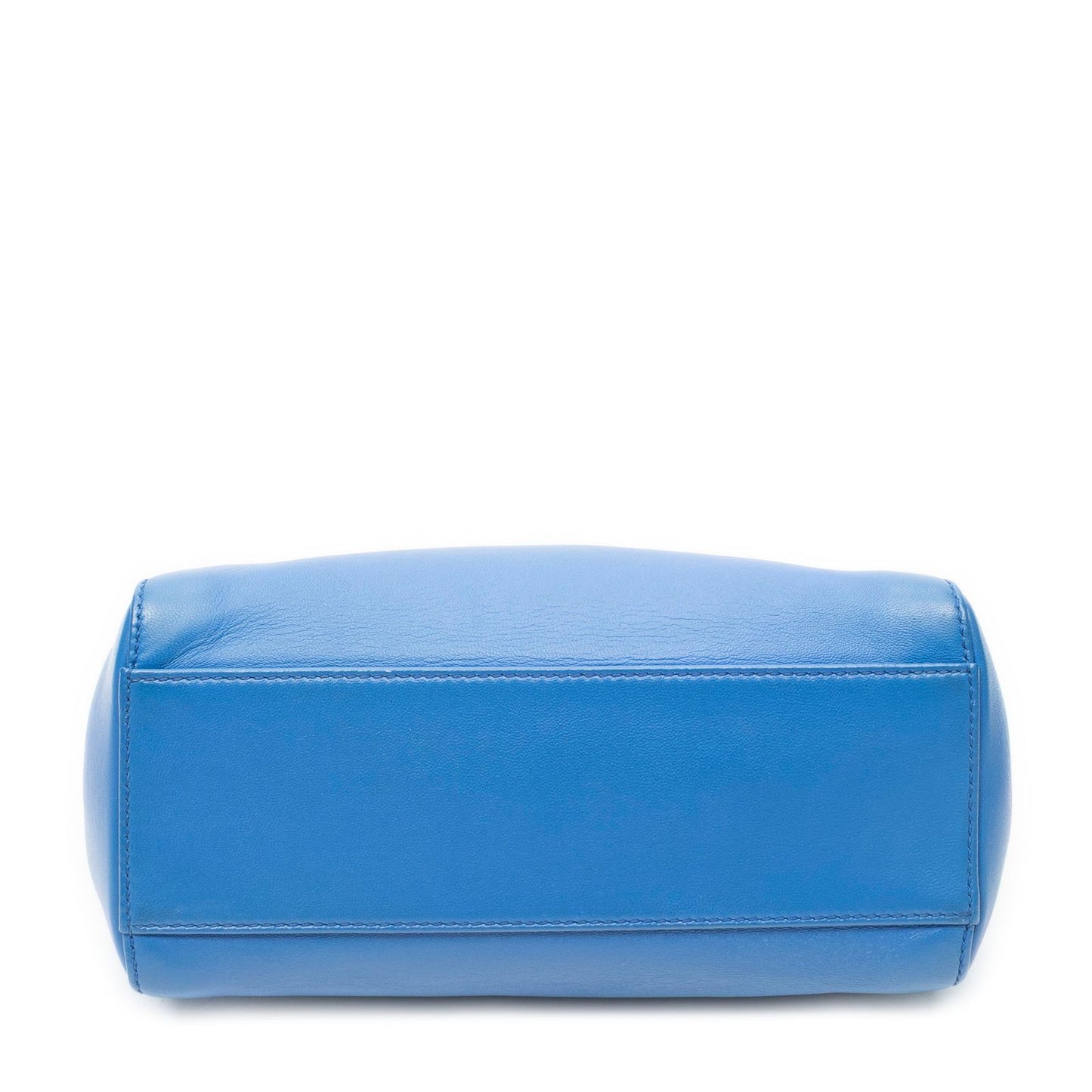 Fendi Mini Peekaboo Blue Calfskin Leather Handbag — view 6