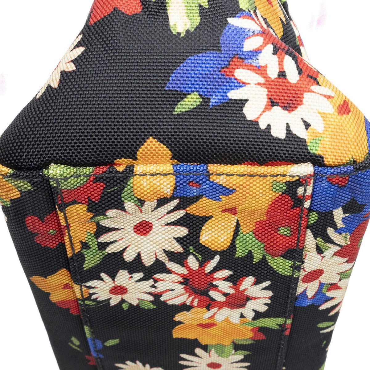 Miu Miu Miu Everywhere Tote Bag Black Red Floral Canvas — view 7