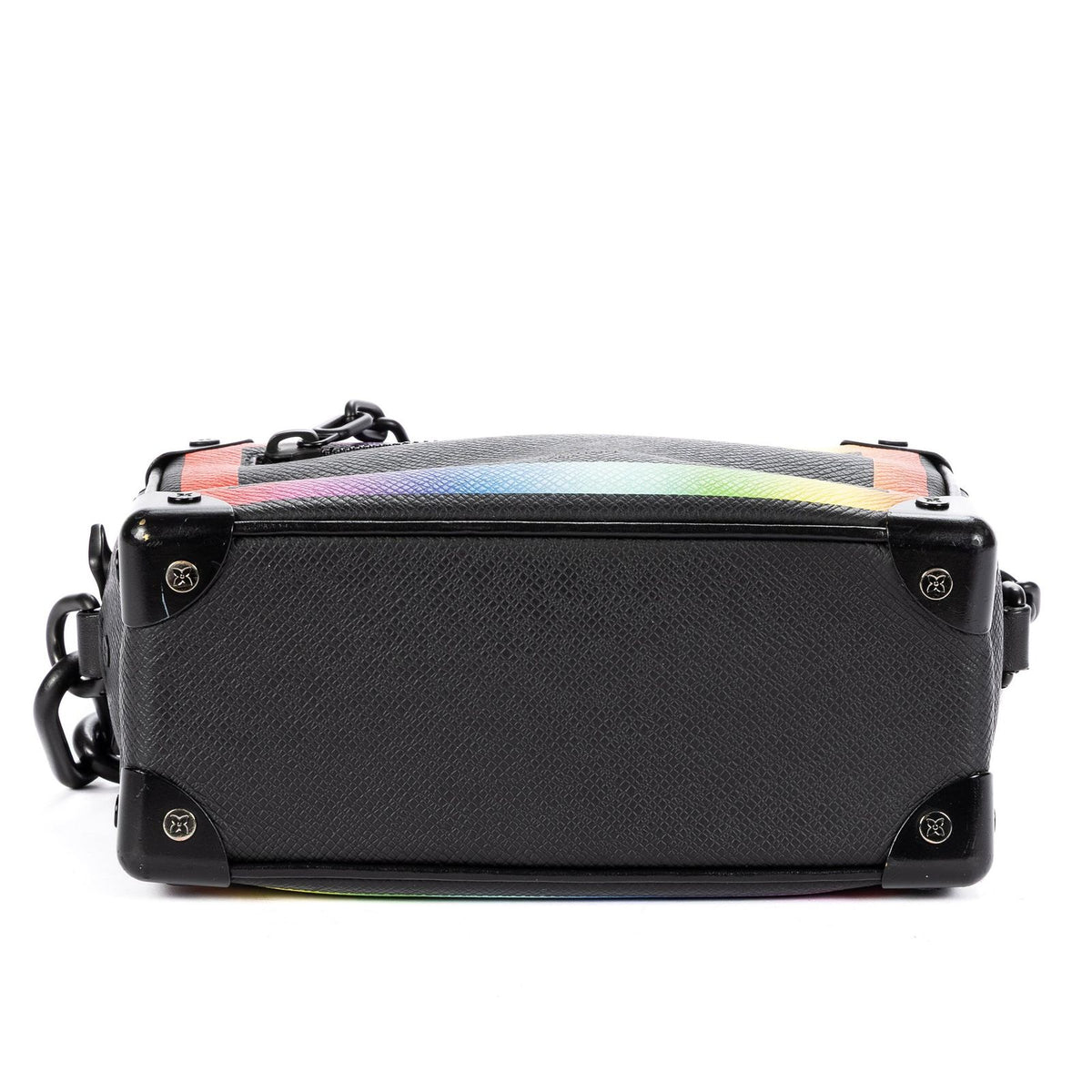 Louis Vuitton Ltd Ed Virgil Abloh Mini Rainbow Soft Trunk Black — view 6