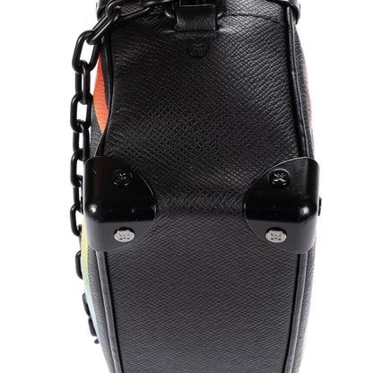 Louis Vuitton Ltd Ed Virgil Abloh Mini Rainbow Soft Trunk Black — view 8