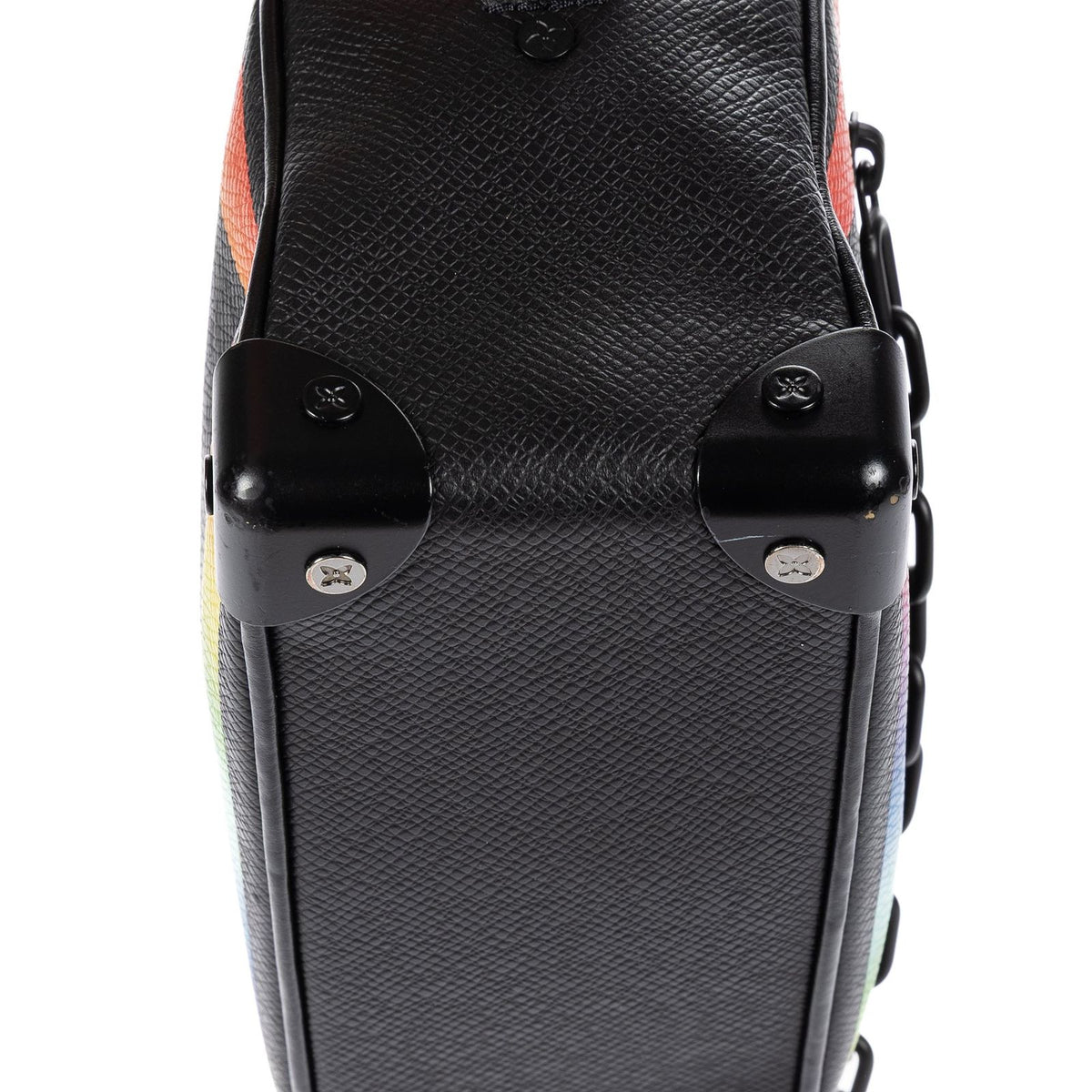 Louis Vuitton Ltd Ed Virgil Abloh Mini Rainbow Soft Trunk Black — view 7