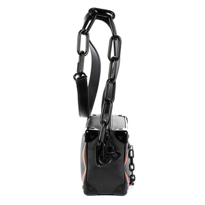 Louis Vuitton Ltd Ed Virgil Abloh Mini Rainbow Soft Trunk Black — view 4