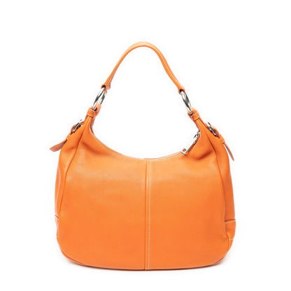 Prada Zip Hobo Orange Calfskin Leather — view 5