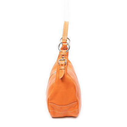 Prada Zip Hobo Orange Calfskin Leather — view 3