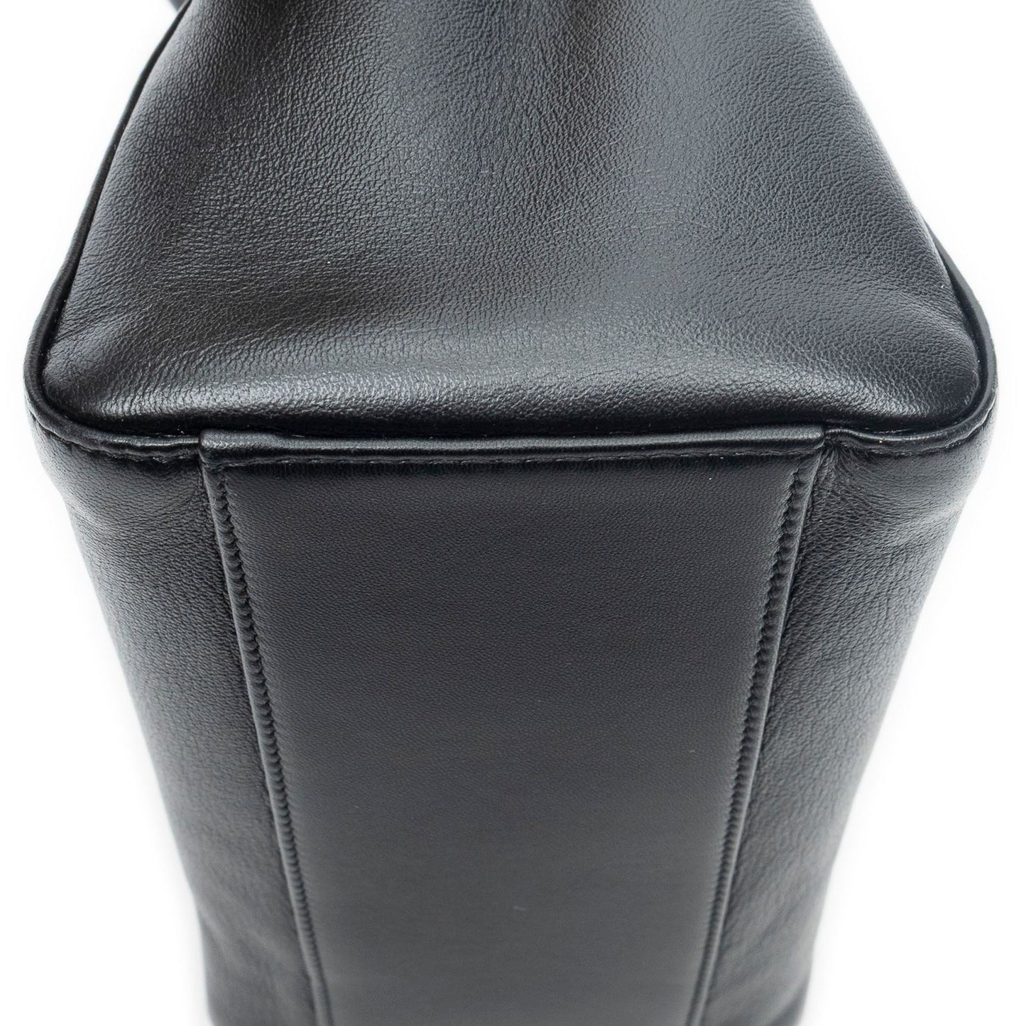 Fendi Mini Peekaboo Black Calfskin Leather Handbag — view 8