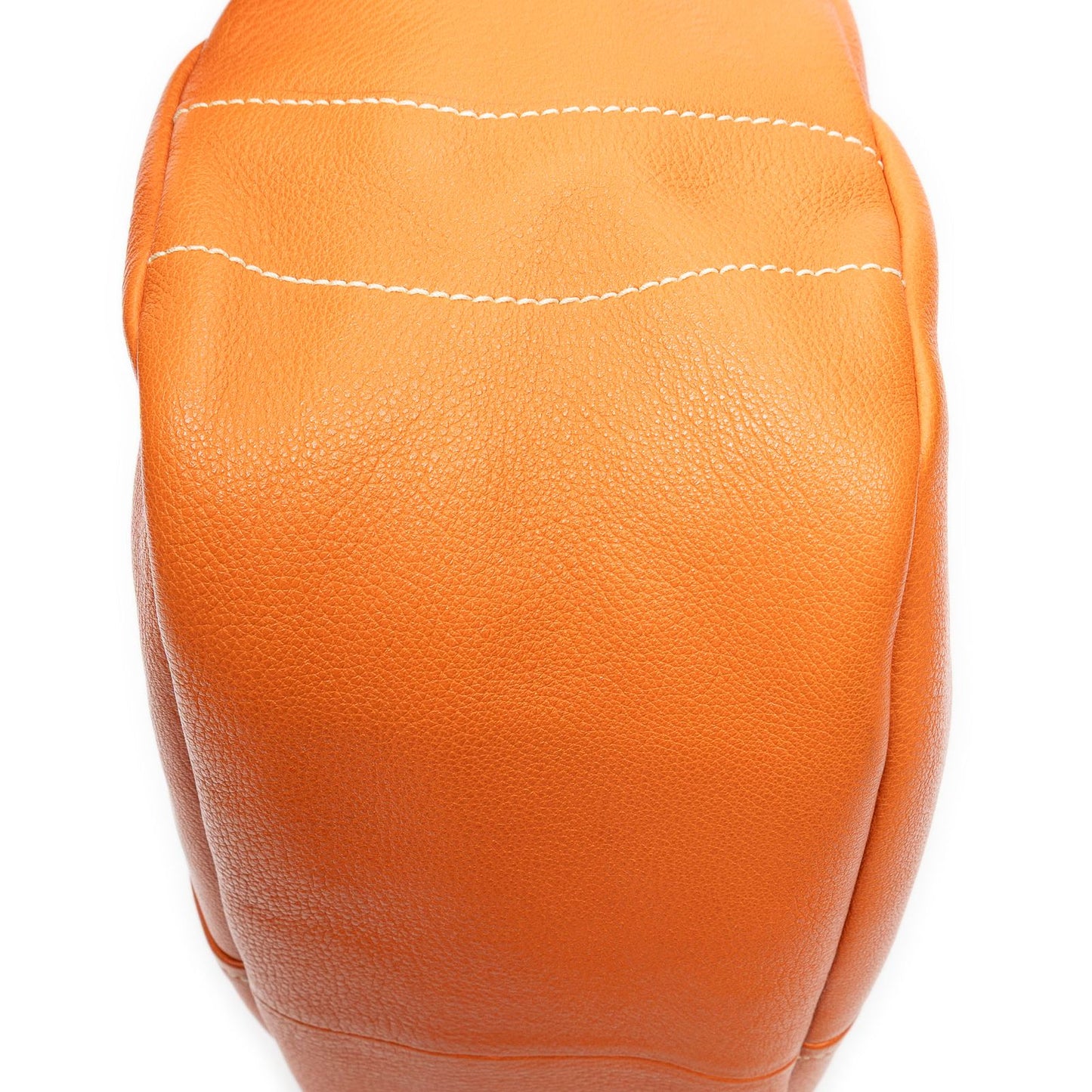 Prada Zip Hobo Orange Calfskin Leather — view 7