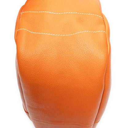 Prada Zip Hobo Orange Calfskin Leather — view 7