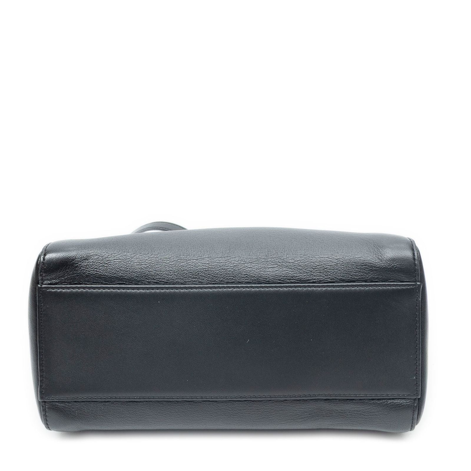 Fendi Mini Peekaboo Black Calfskin Leather Handbag — view 6