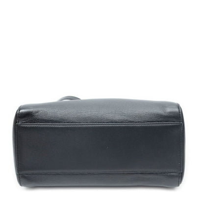 Fendi Mini Peekaboo Black Calfskin Leather Handbag — view 6