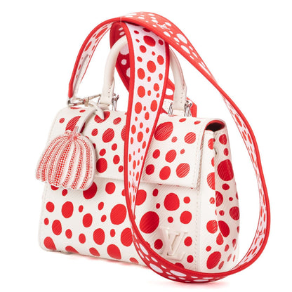 Louis Vuitton Ltd Ed Yayoi Kusama Mini Cluny Crossbody White — view 2