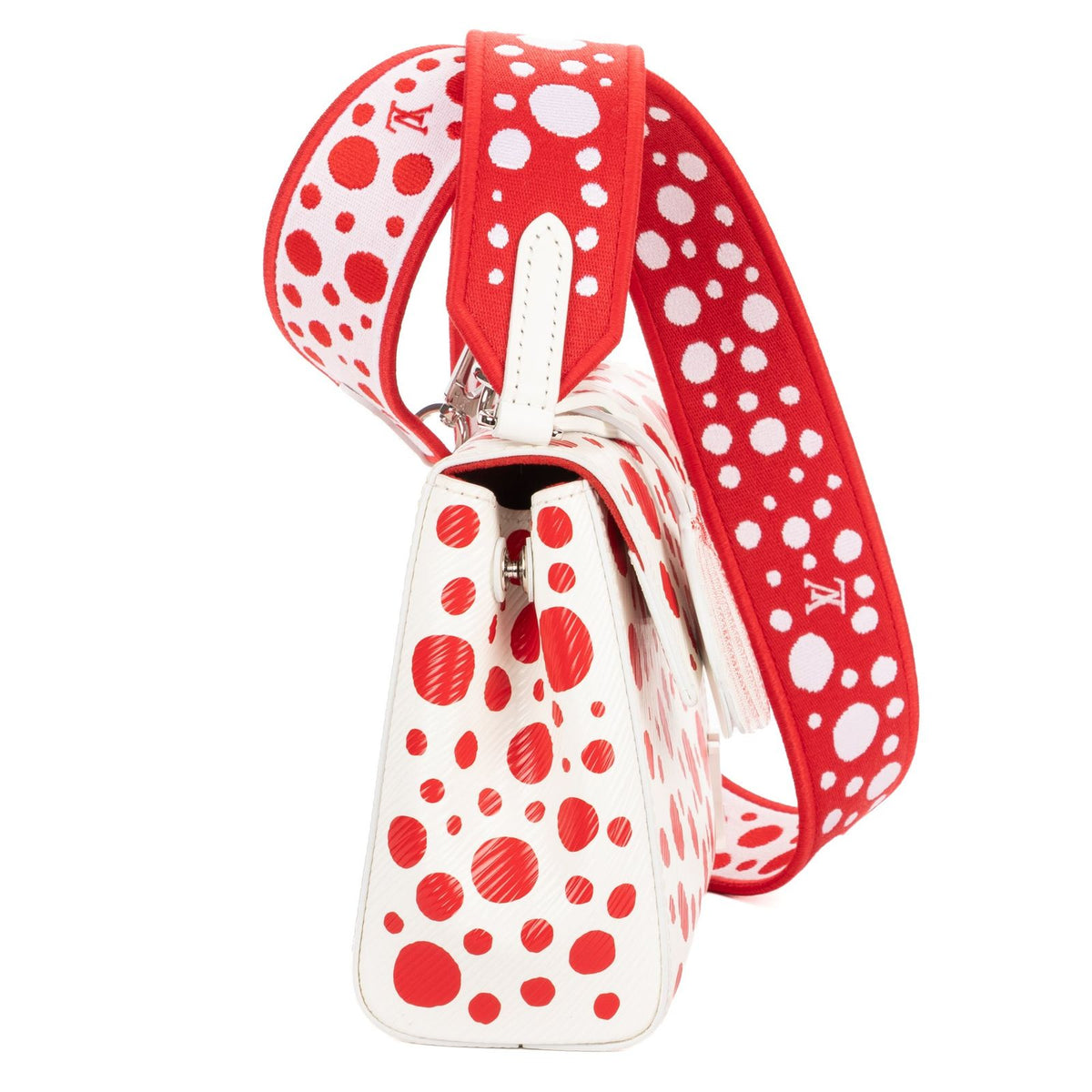 Louis Vuitton Ltd Ed Yayoi Kusama Mini Cluny Crossbody White — view 4