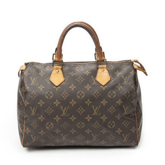 Louis Vuitton Speedy Brown Monogram Canvas Handbag
