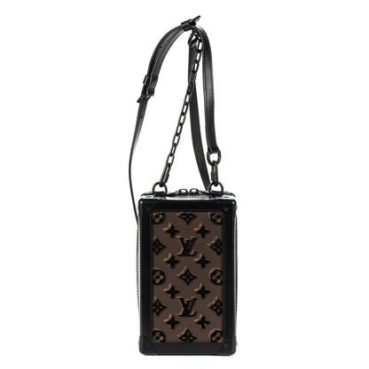 Louis Vuitton Ltd Ed Mesh Mini Soft Trunk Vertical Brown Black Monogram Canvas — view 5