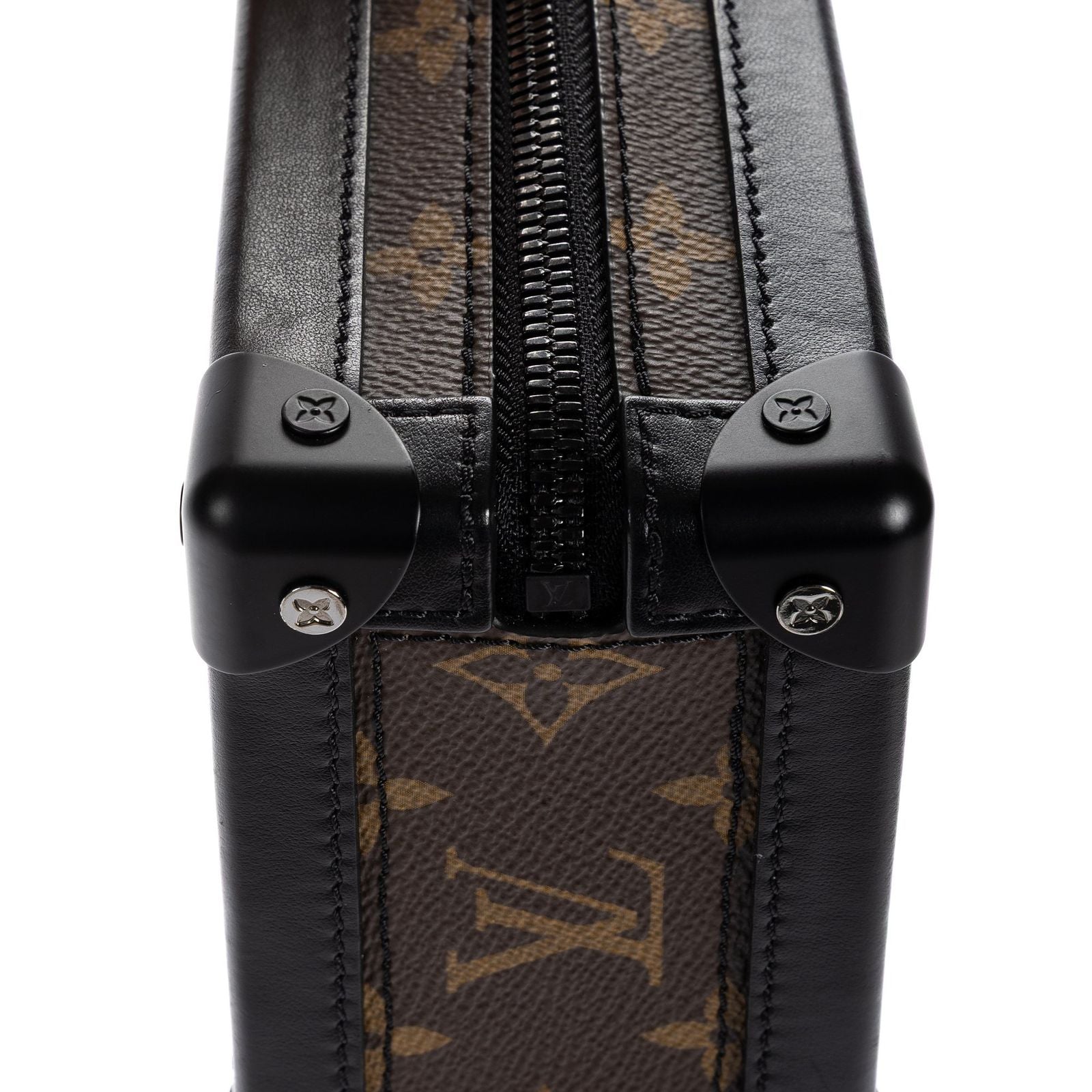 Louis Vuitton Ltd Ed Mesh Mini Soft Trunk Vertical Brown Black Monogram Canvas — view 7